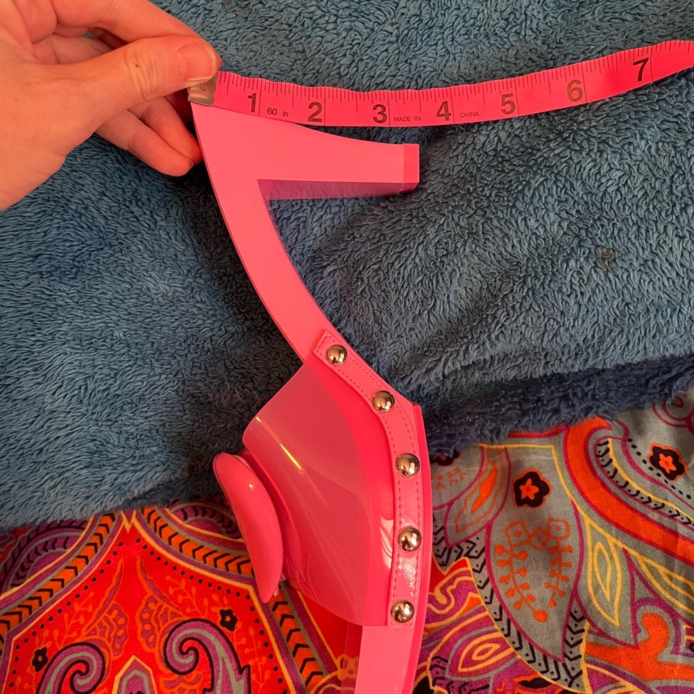 Dolls Kill Pink Heart Heels - Picture 3 of 5
